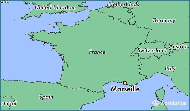 zobraziť Marseille vo francúzsku mapu