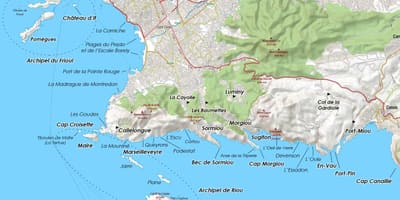 Geografickú mapu Marseille